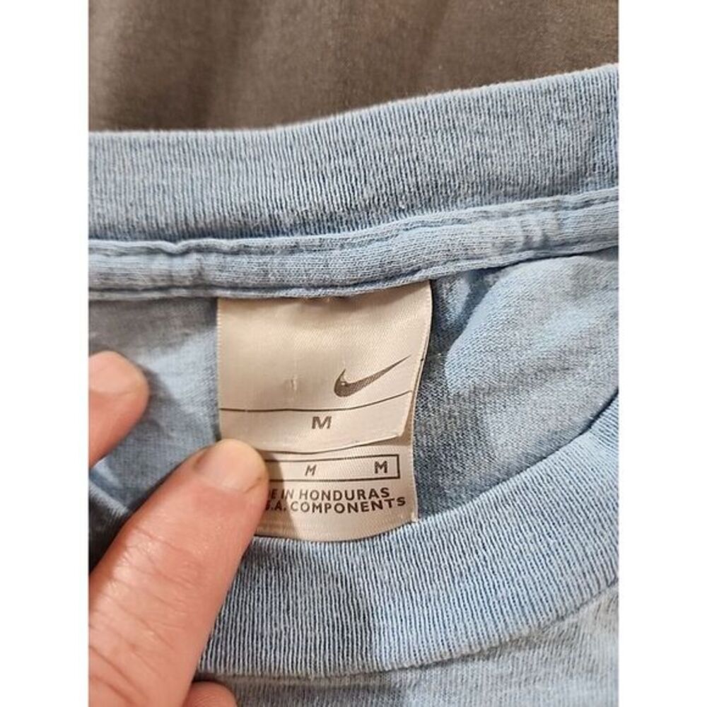 Rare VTG NIKE Just Do It Spell Out‎ T Shirt 90s Blue Medium - Picture 4 of 7